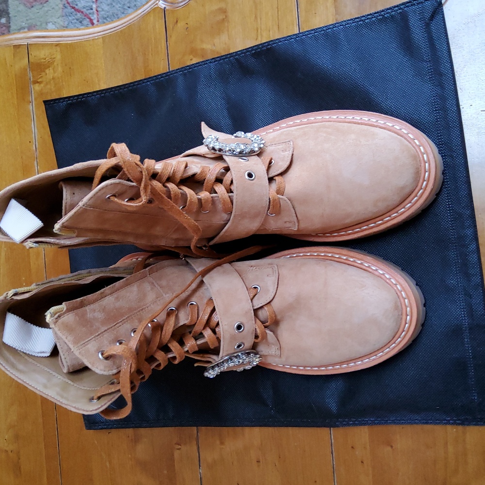 Jimmy Choo Cora Suede Combat Boots! EUC! - Picture 8 of 8